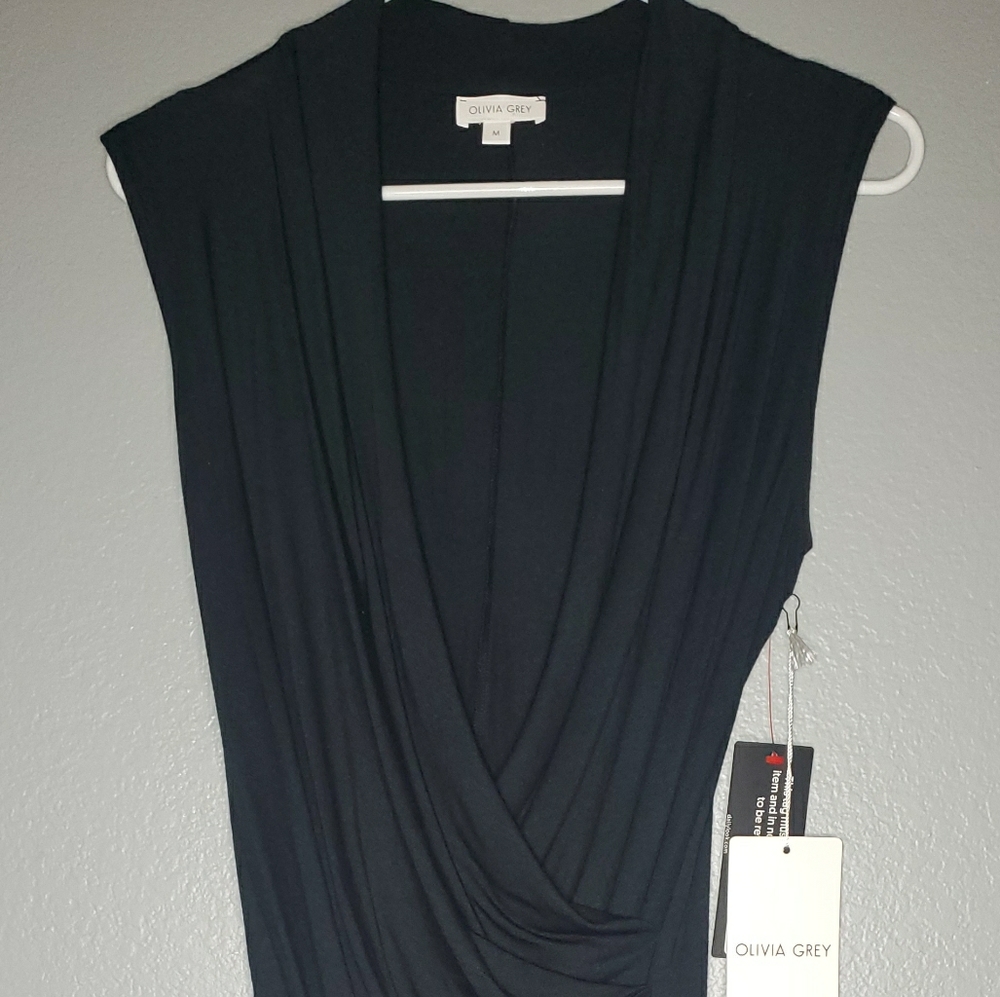 Olivia Grey black blouse